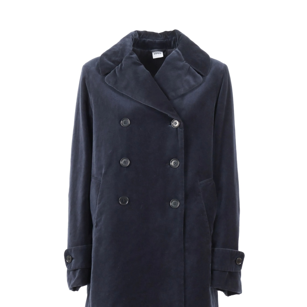 velvet double-breasted coat - Img 3
