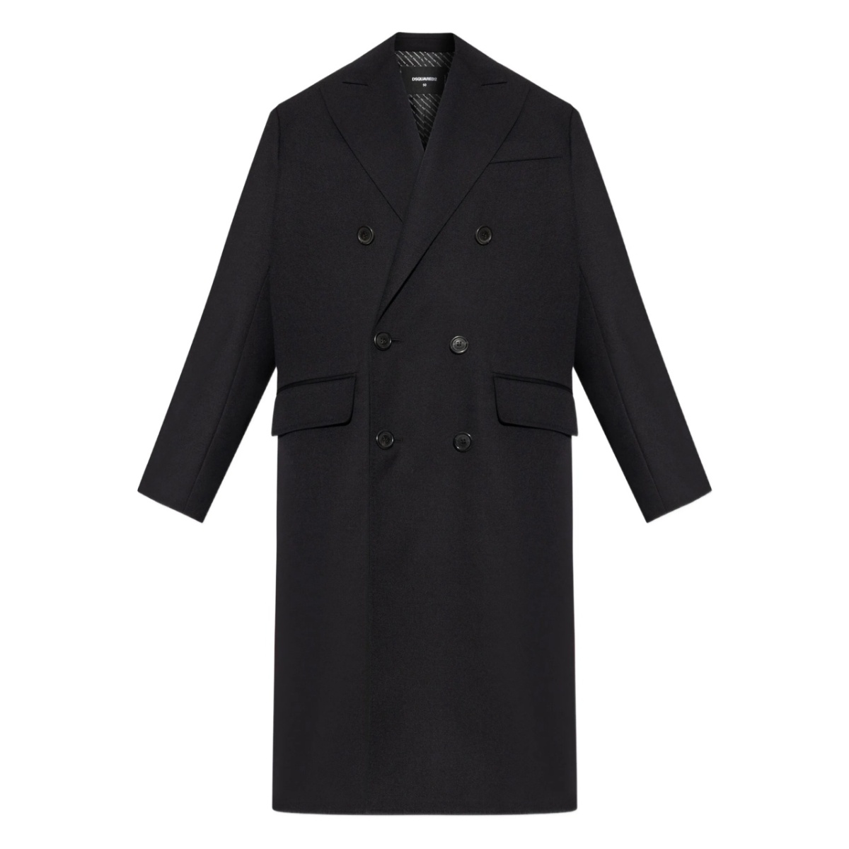 virgin wool double-breasted coat