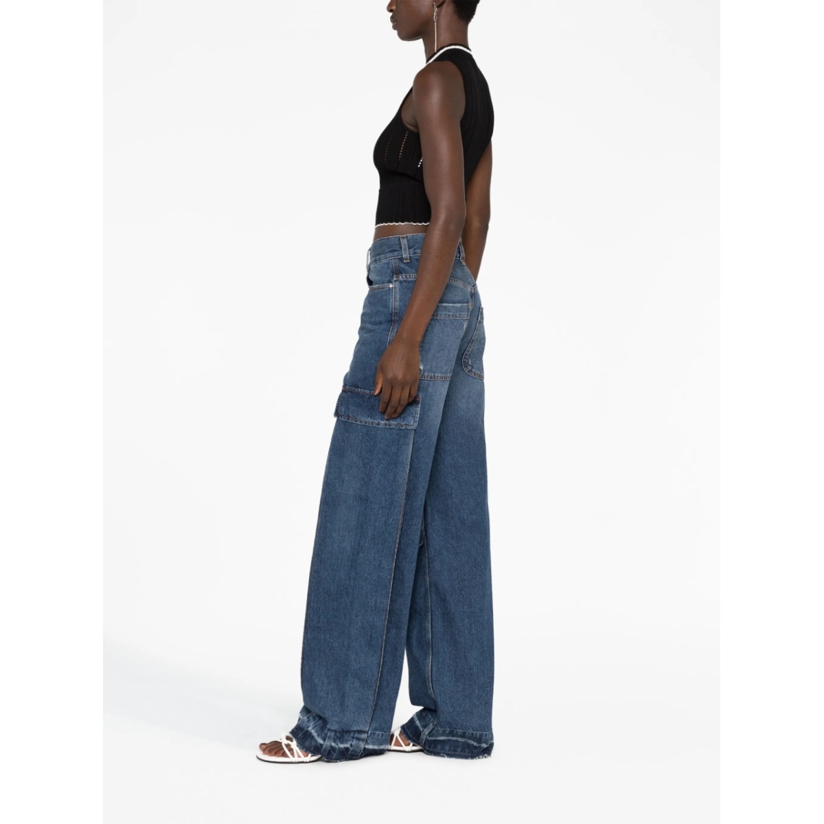 wide-leg cargo jeans - Img 4