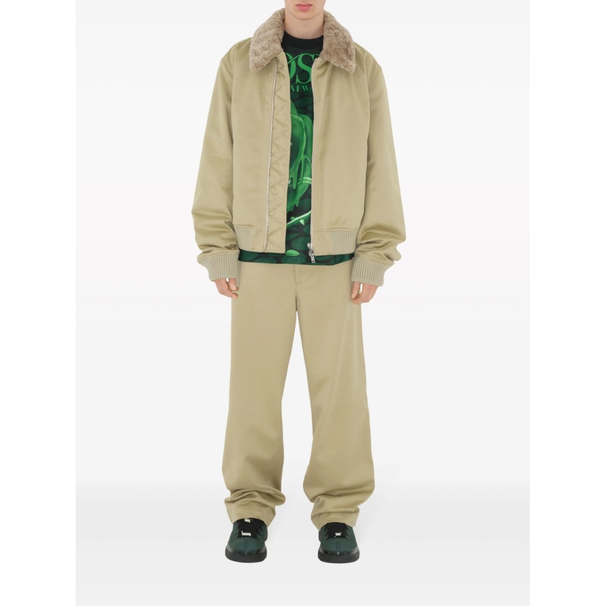 wide-leg cotton trousers - Img 2
