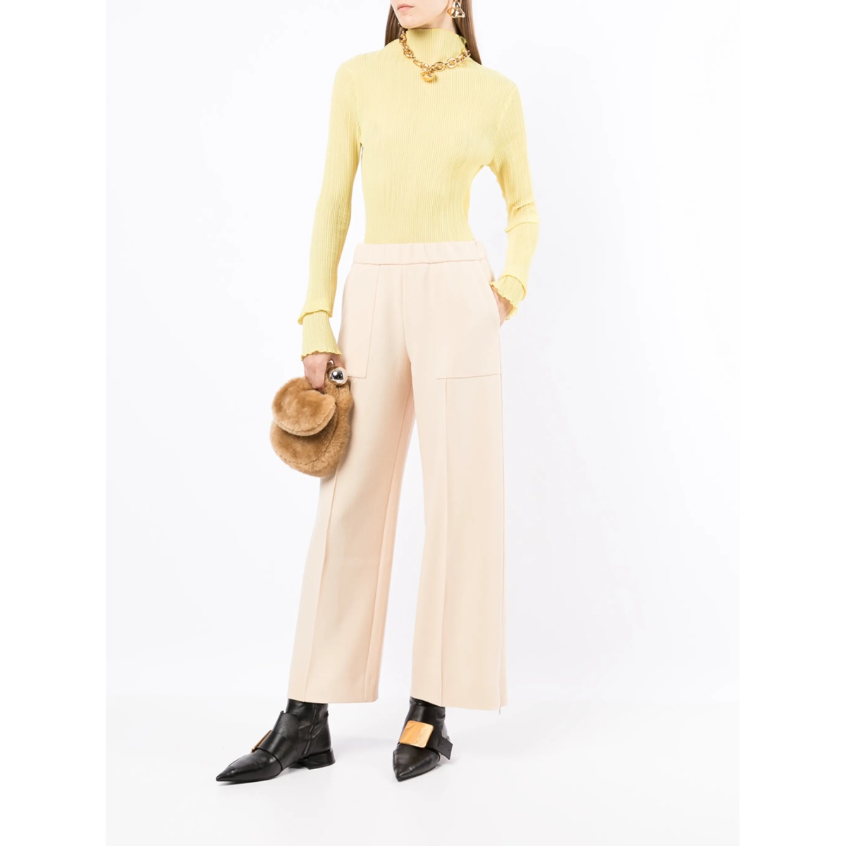 wide-leg wool trousers - Img 2