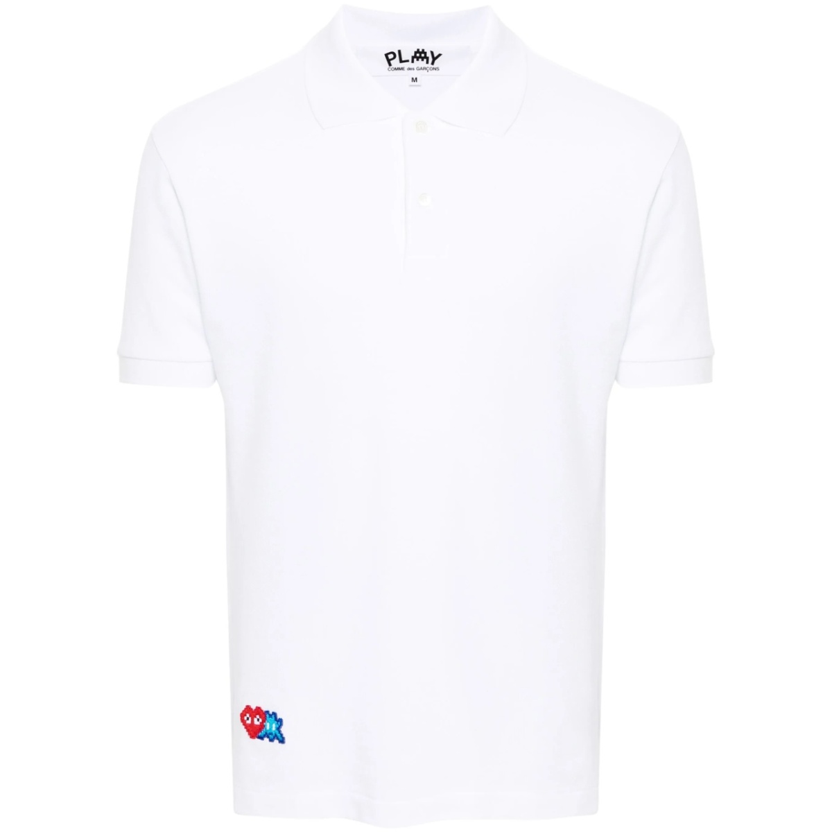 x the Artist Invader pixelated-appliqué polo shirt