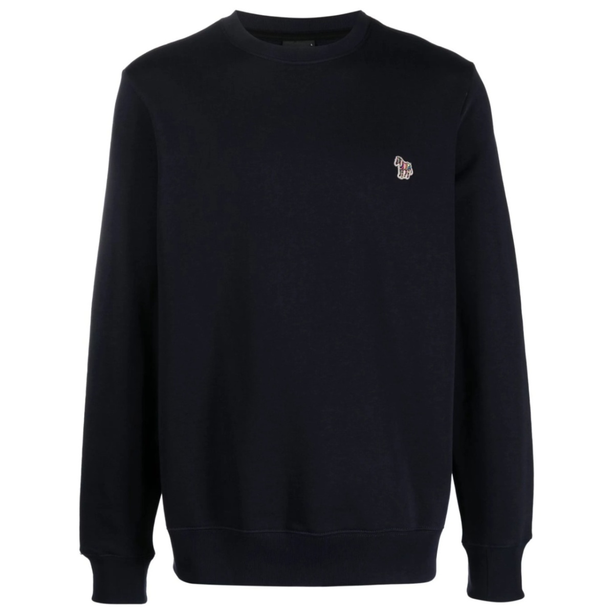 Zebra-patch organic cotton sweatshirt