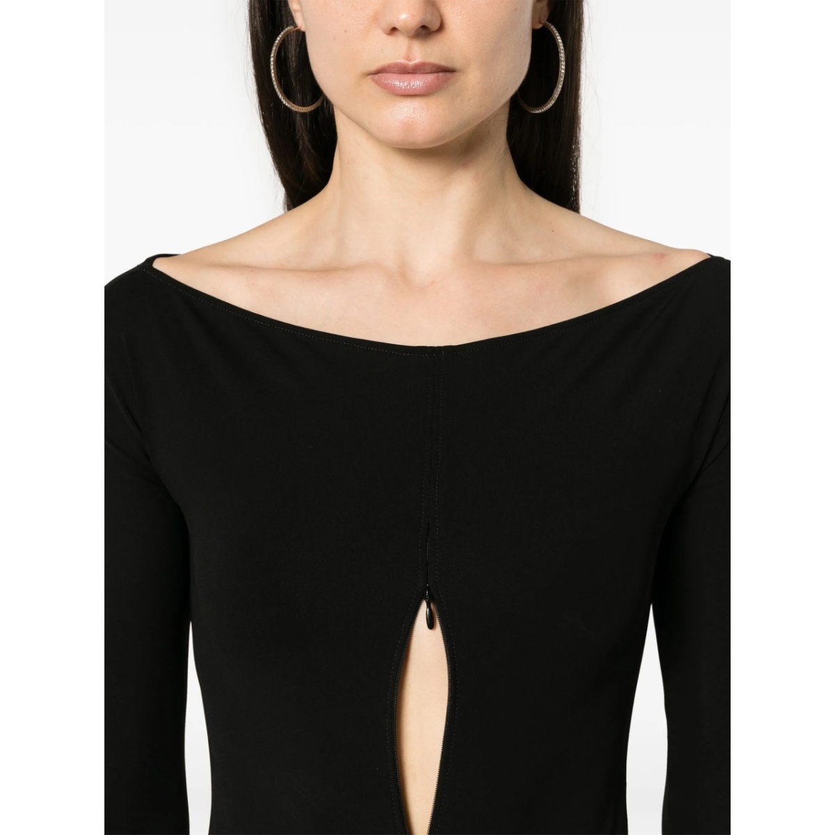 zip-detail jersey bodysuit - Img 5