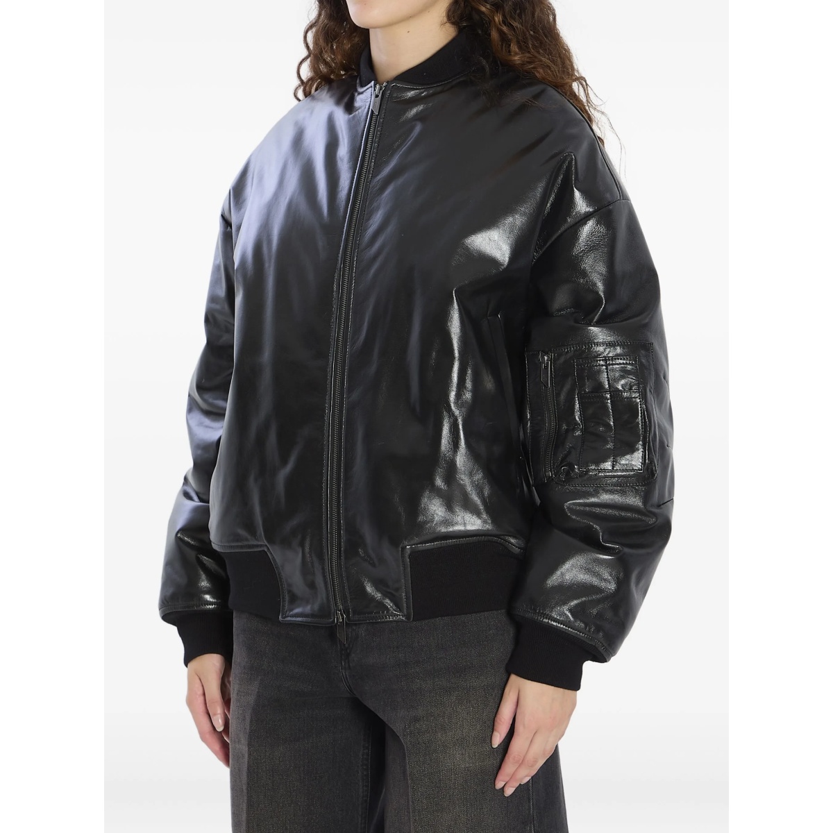 zip-front bomber jacket - Img 2