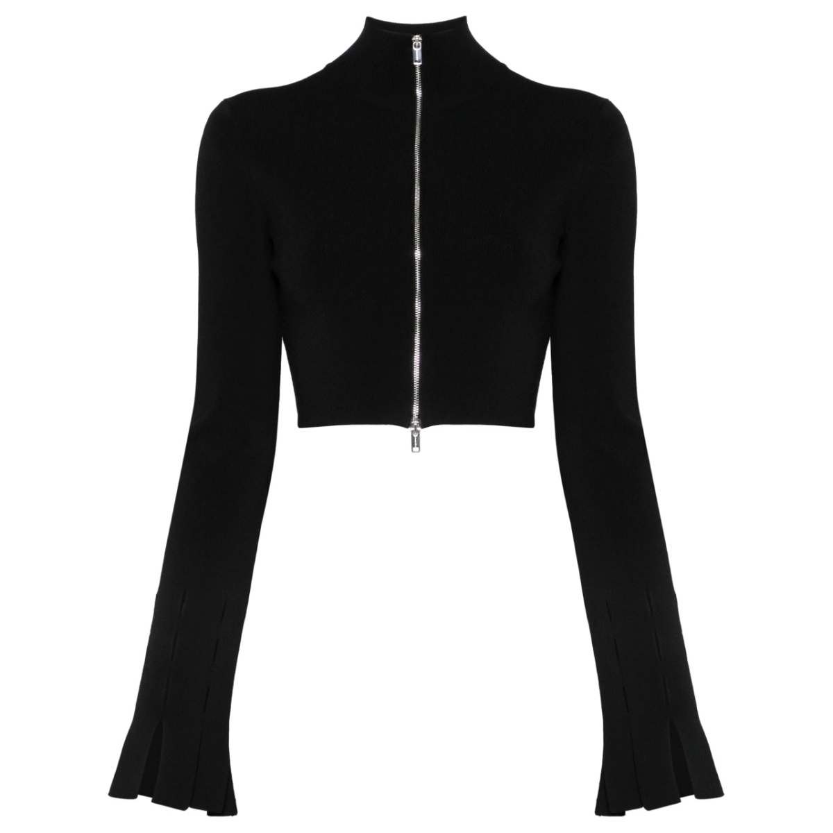zip-up cardigan