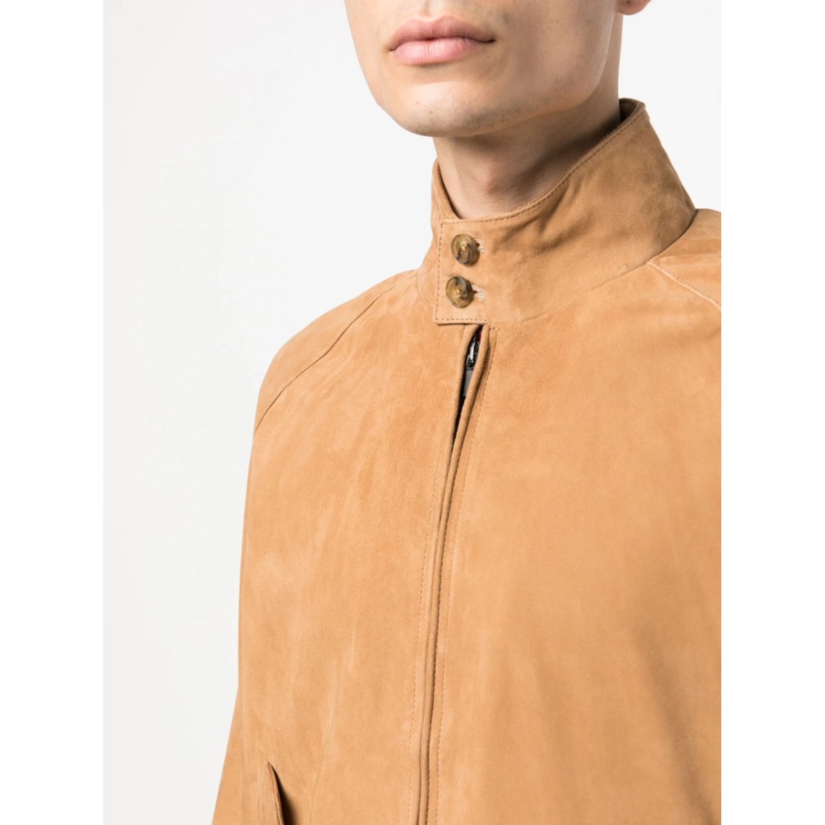 zip-up suede leather jacket - Img 5