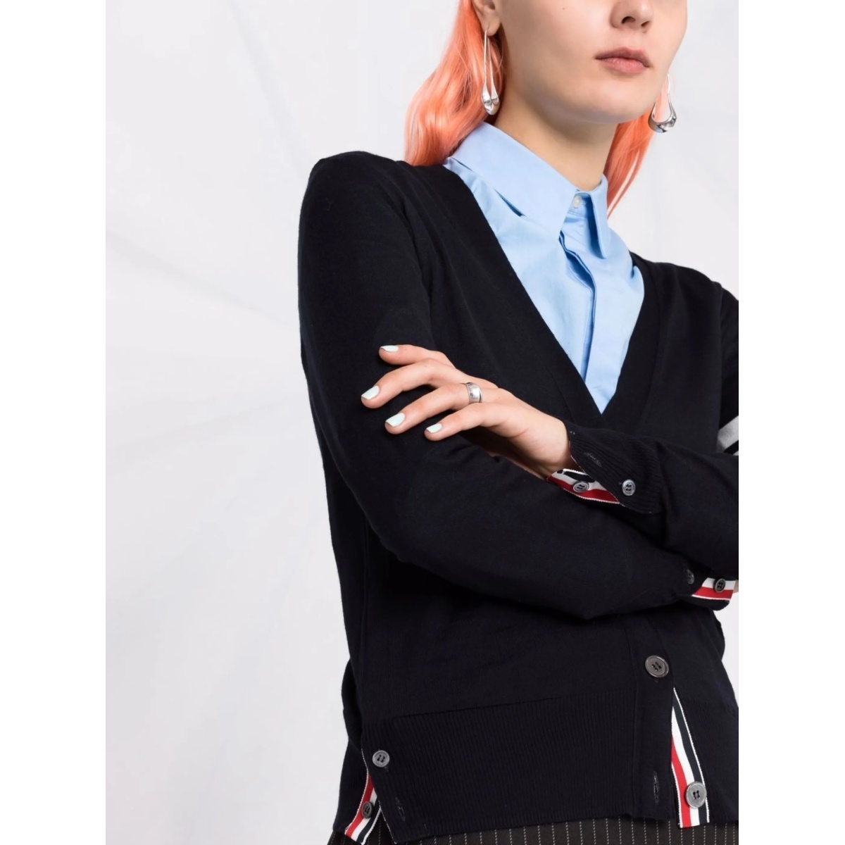4-Bar merino wool cardigan - Img 3