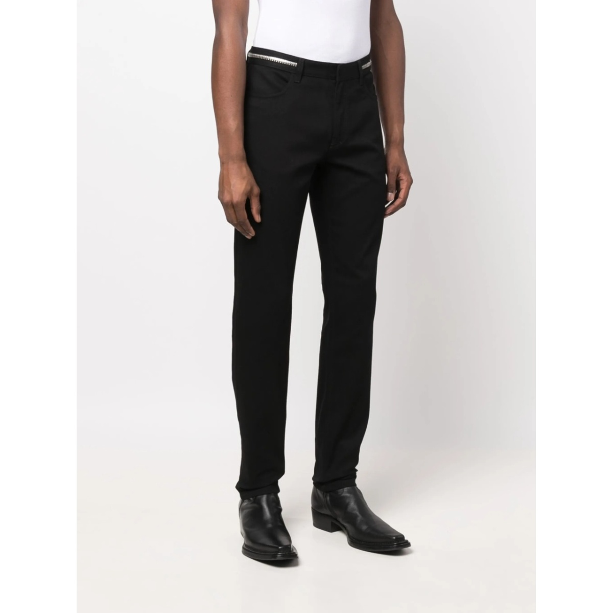 4G chain-embellished skinny jeans - Img 3