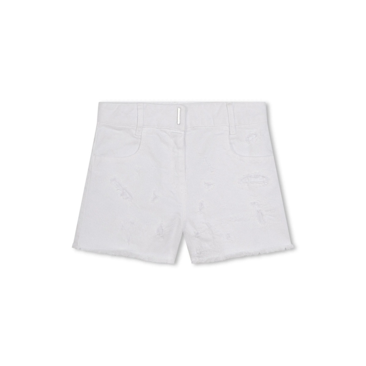 4G-plaque distressed-effect shorts