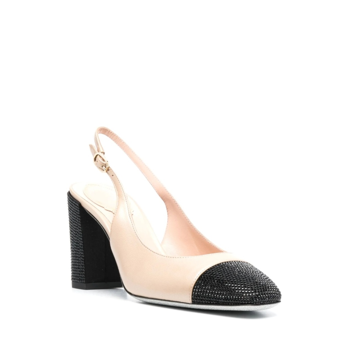 80mm two-tone rhinestone-embellished pumps - Img 2