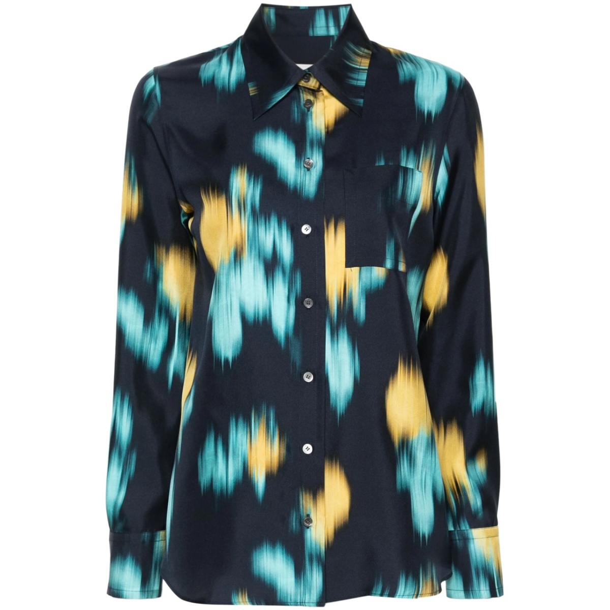 abstract-print shirt