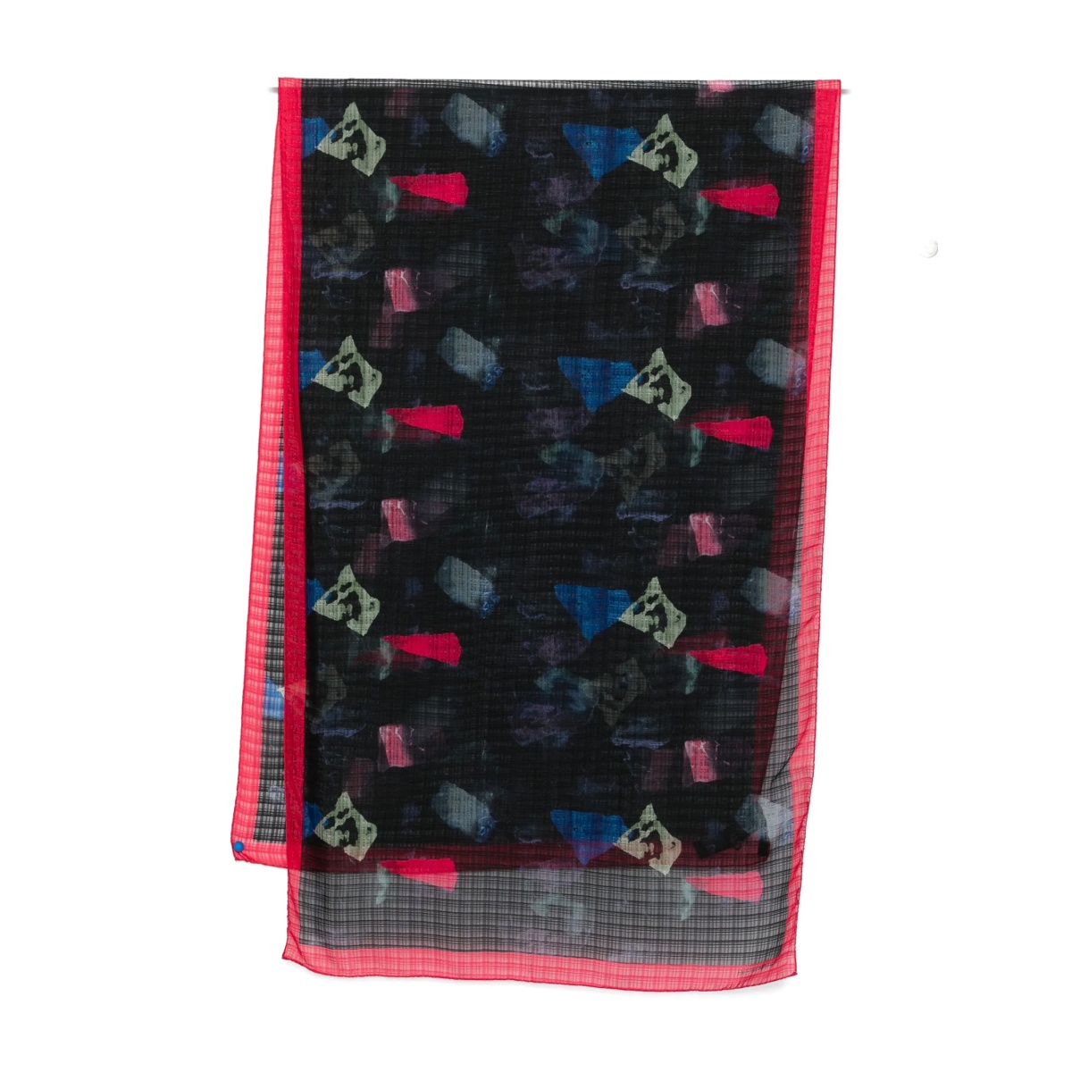 abstract-print silk scarf