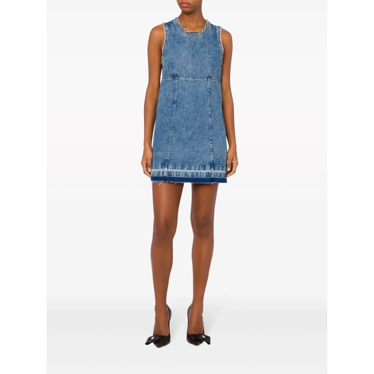appliquéd denim minidress - Img 2