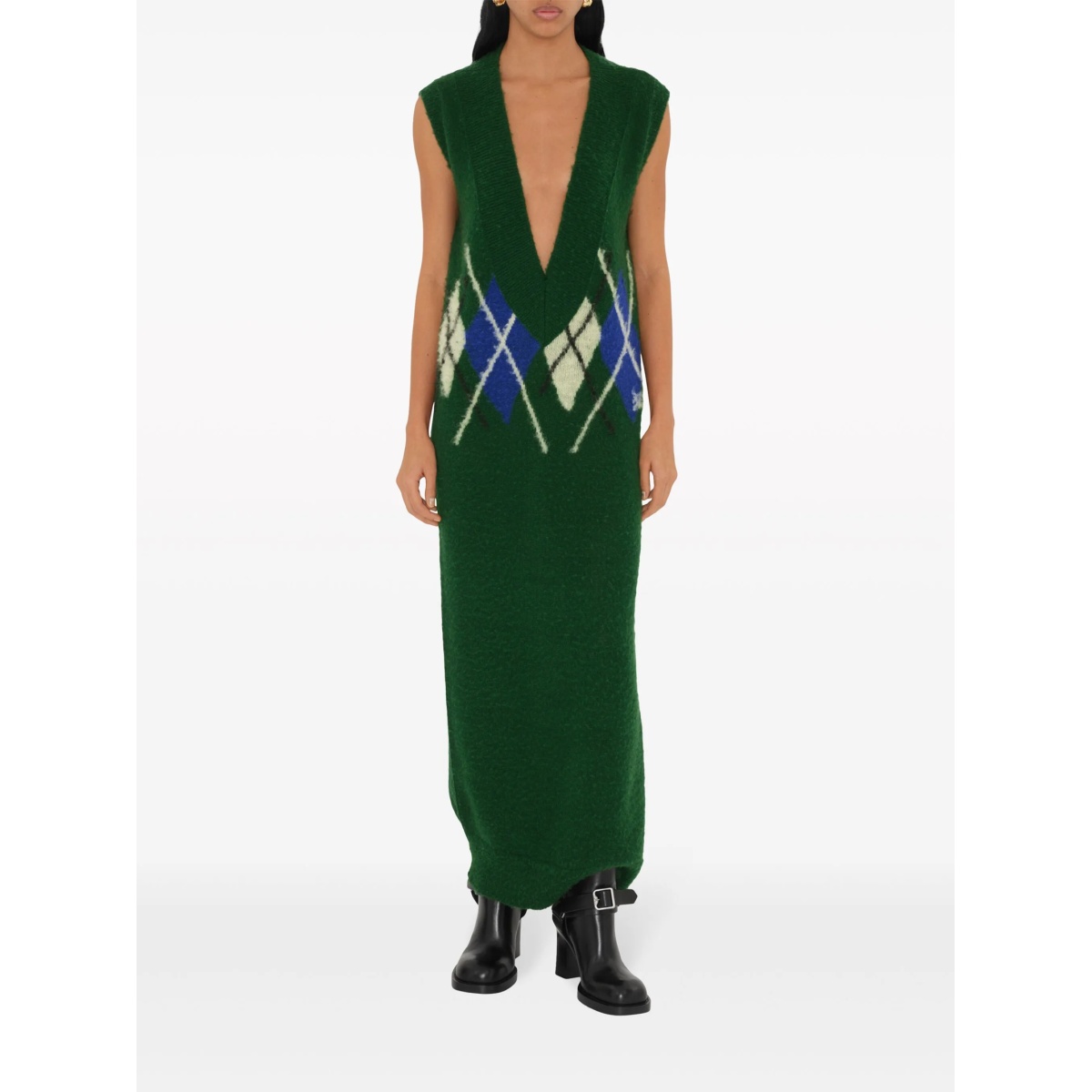 argyle-intarsia wool maxi dress - Img 2