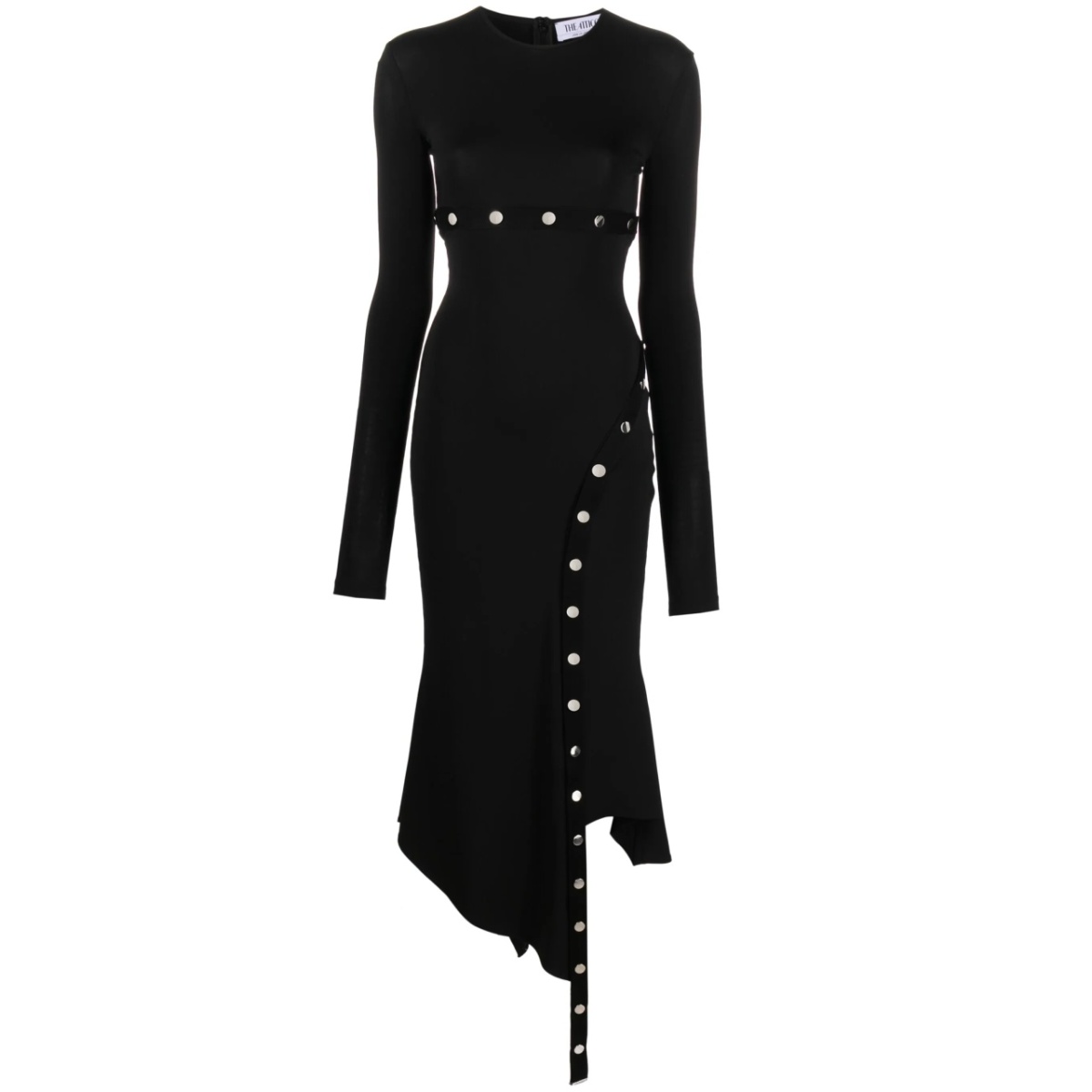 asymmetric convertible midi dress