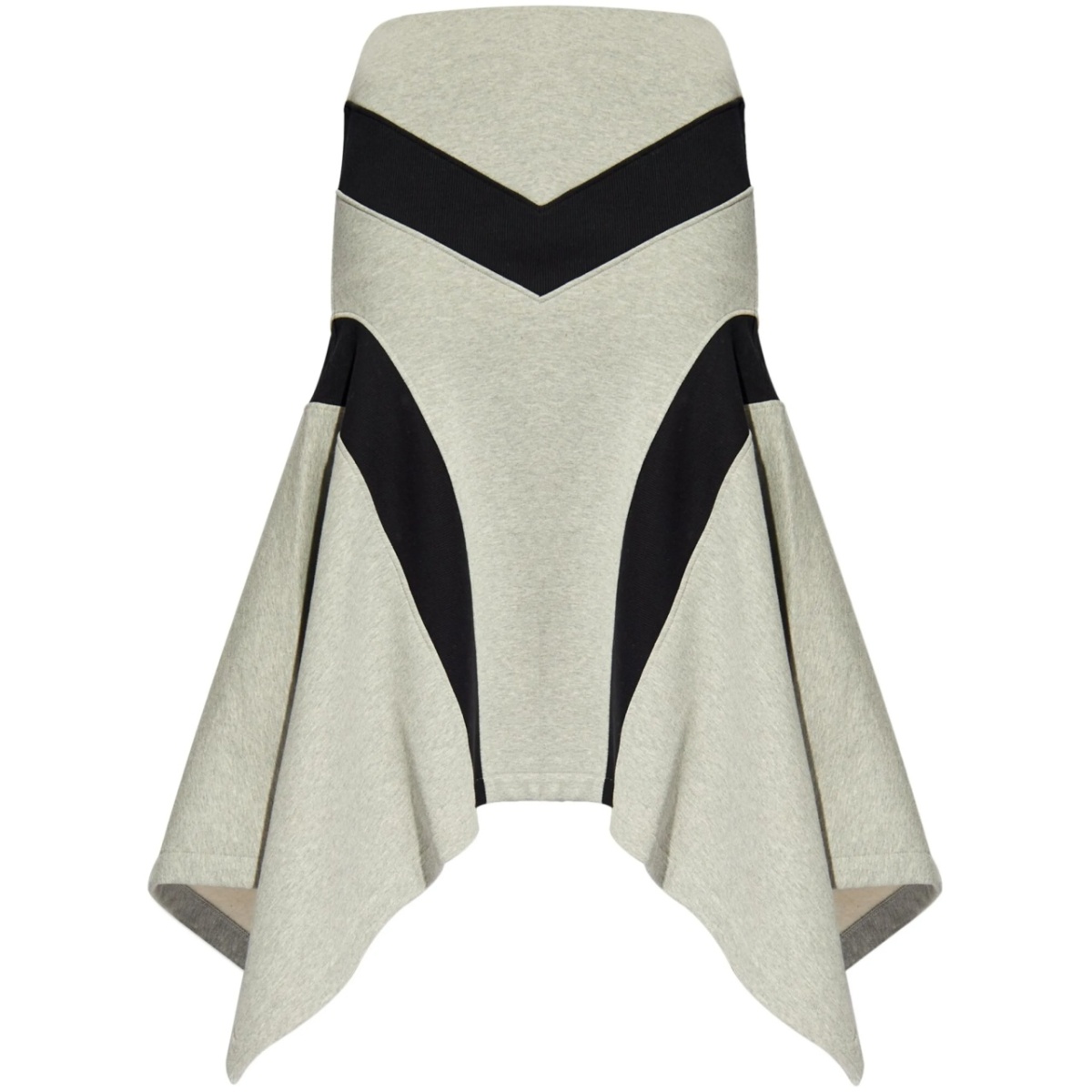 asymmetric cotton midi skirt