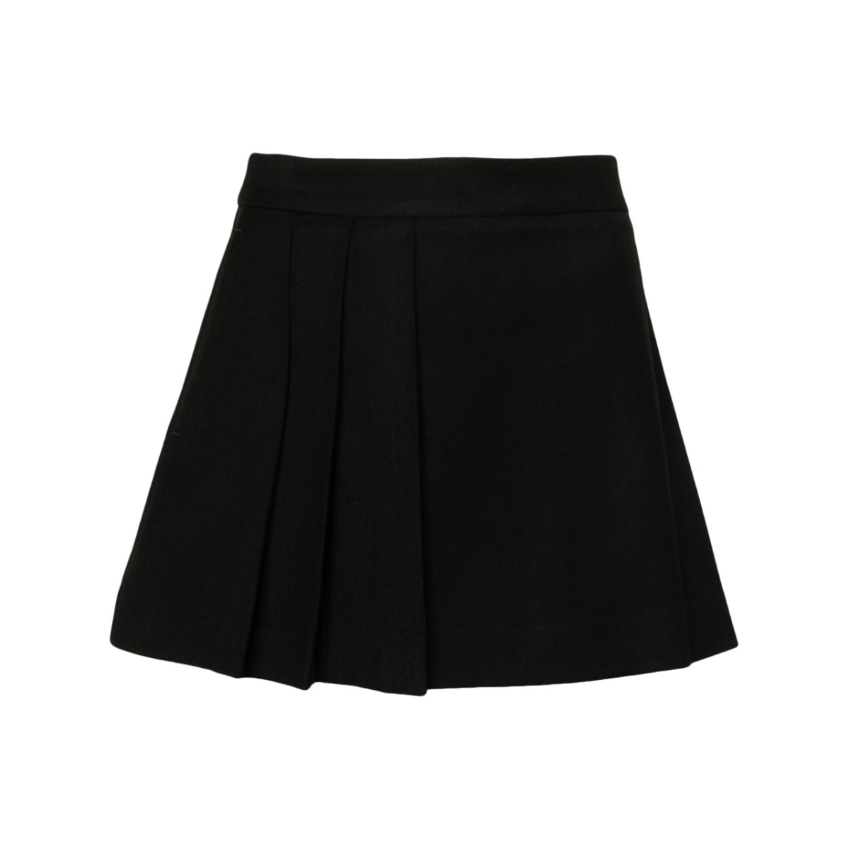 asymmetric pleated miniskirt