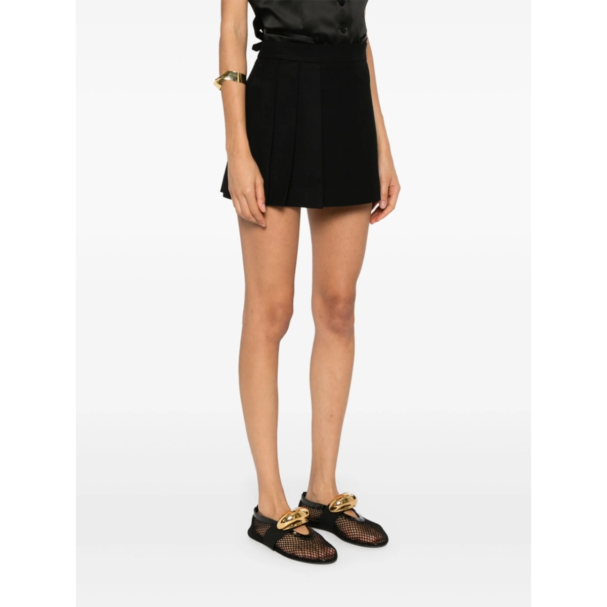 asymmetric pleated miniskirt - Img 3