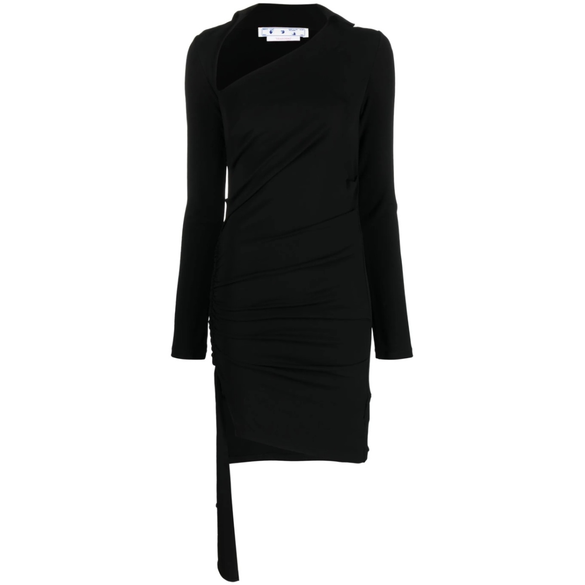 asymmetric ruched minidress