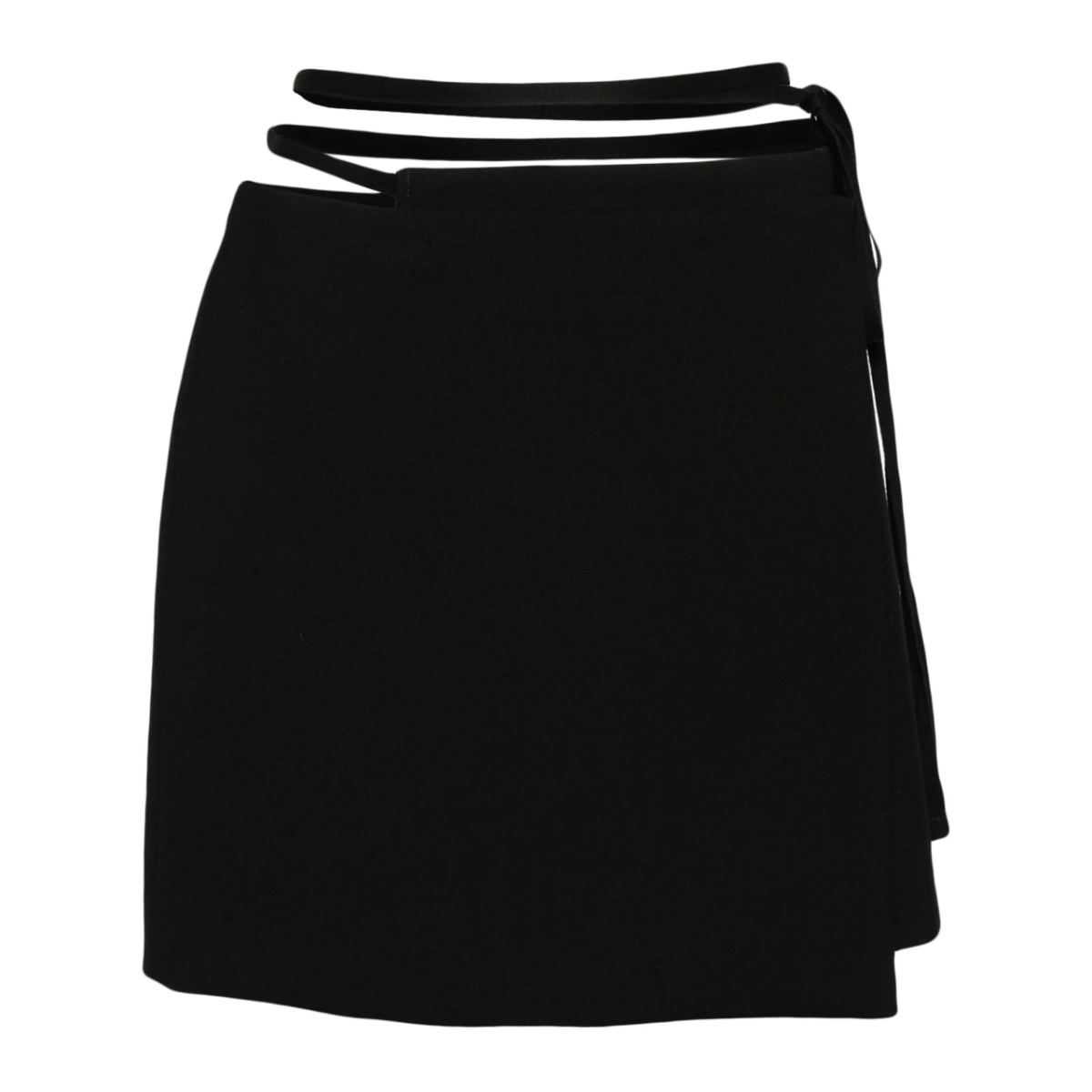 asymmetric wrap mini skirt