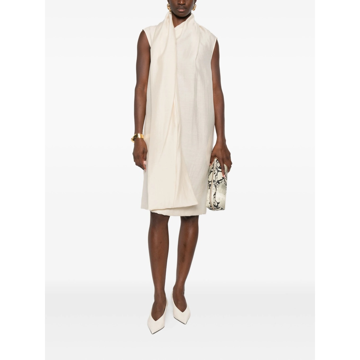 attached-scarf dress - Img 2