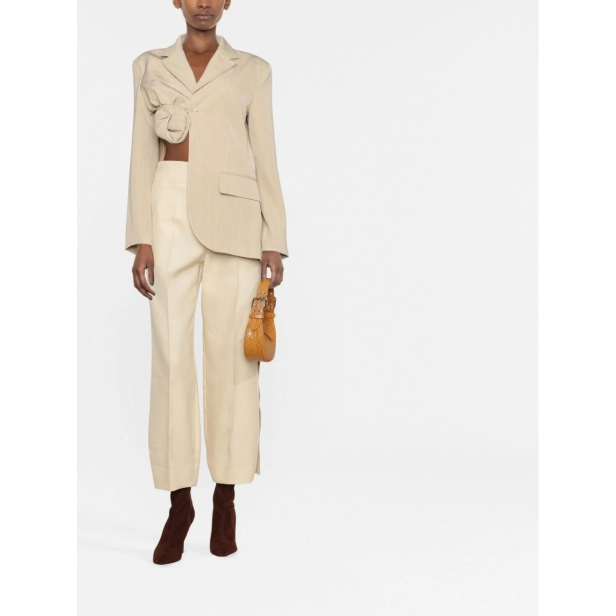 Baccala asymmetric cropped blazer - Img 2