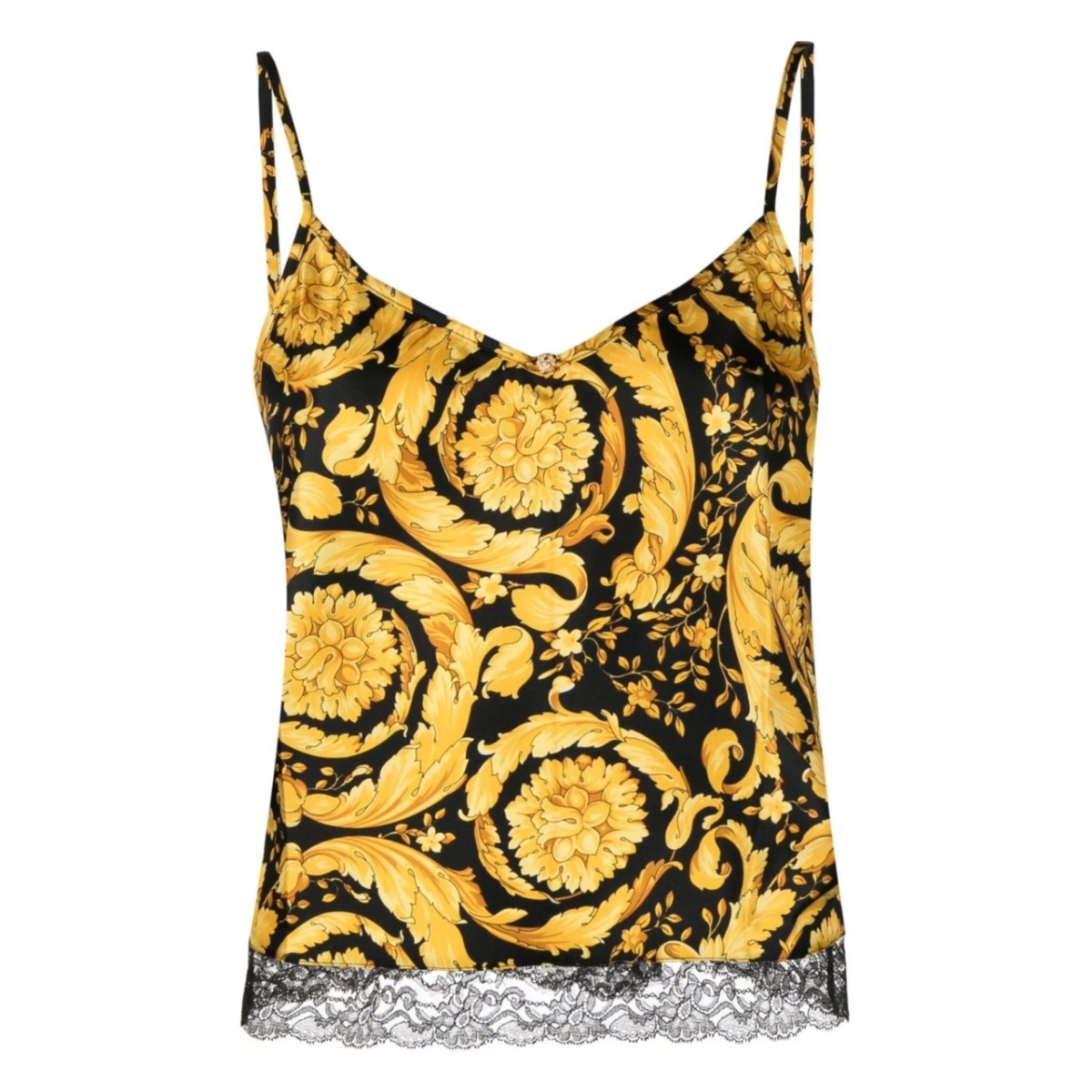 Barocco-print silk camisole