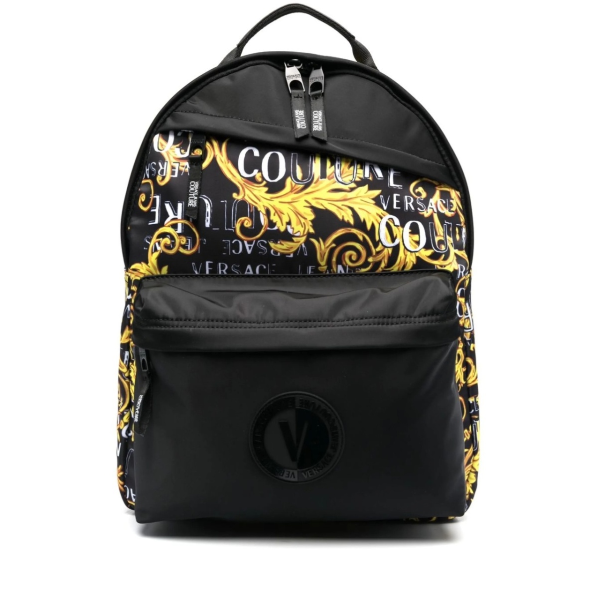 baroque pattern-print zip-up backpack