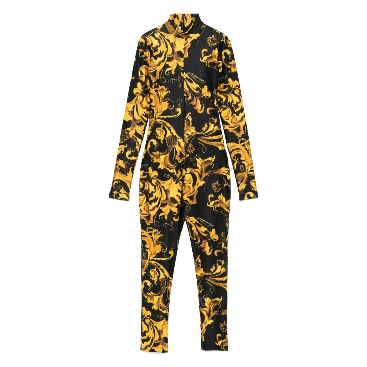 baroque-print high-neck jumpsuit