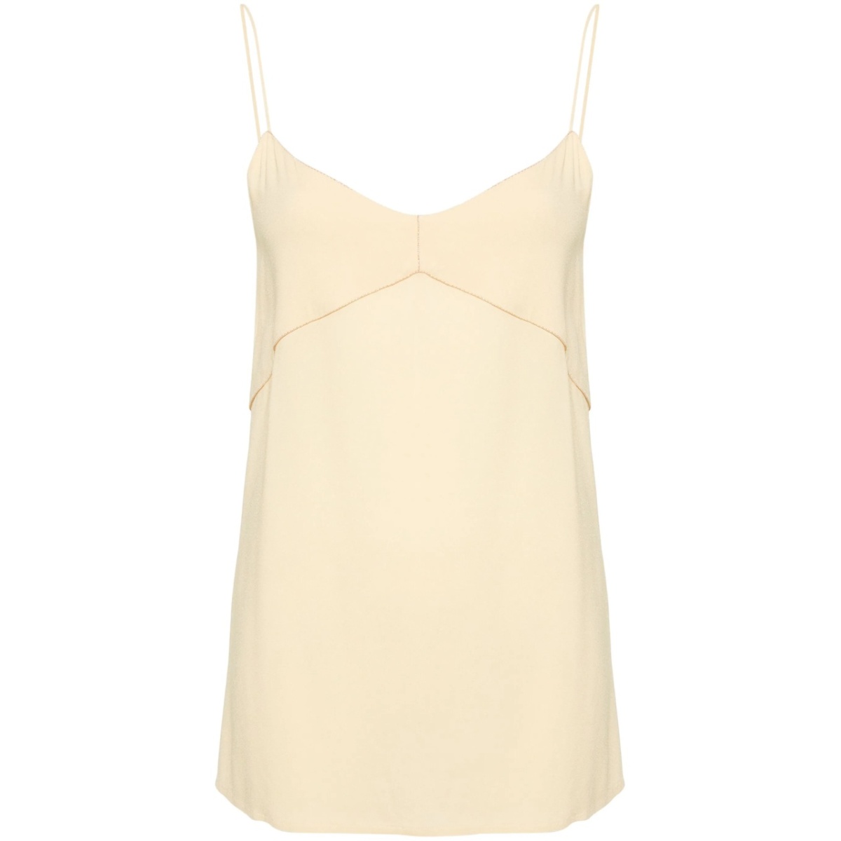 beaded-trim crepe tank top