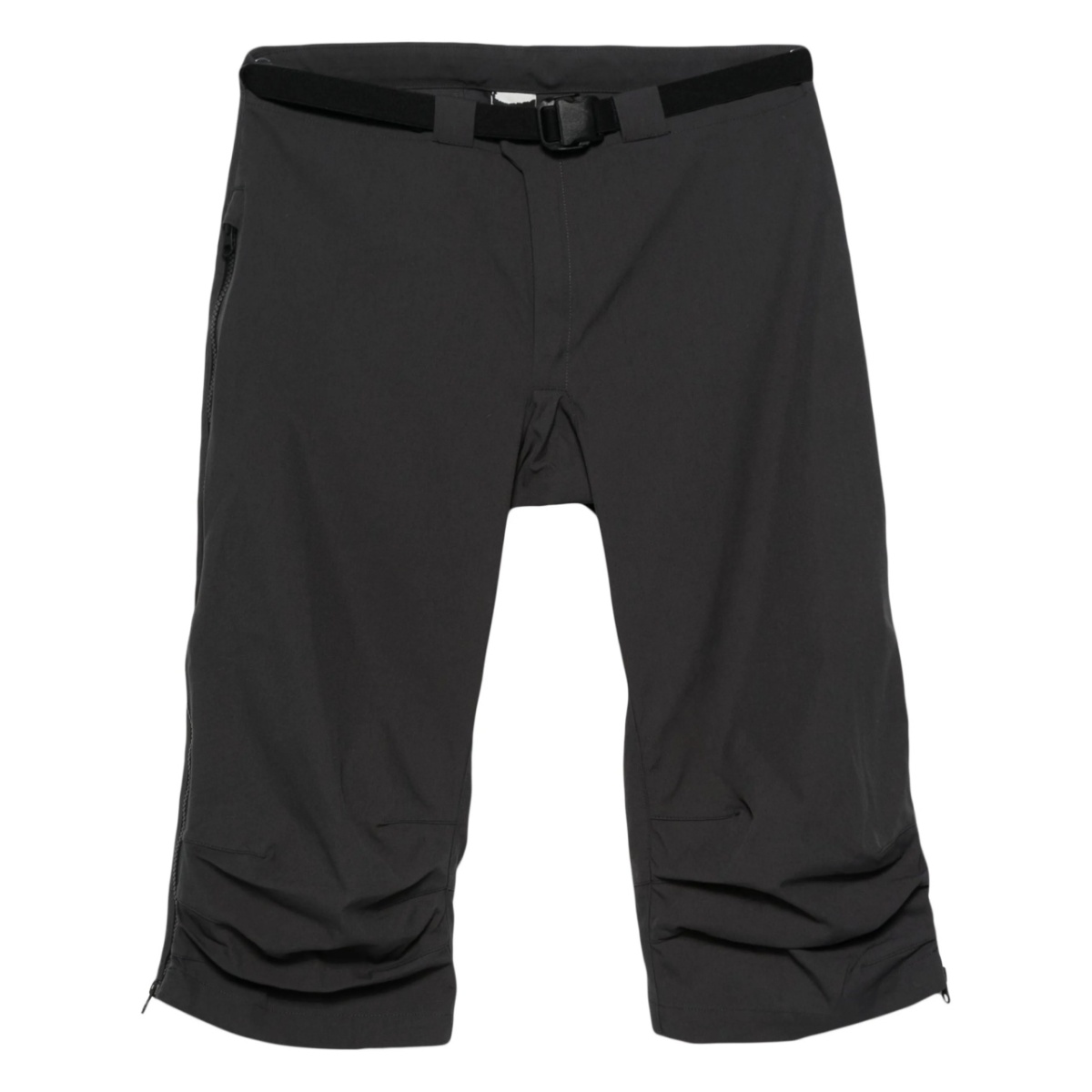 belted canvas long shorts