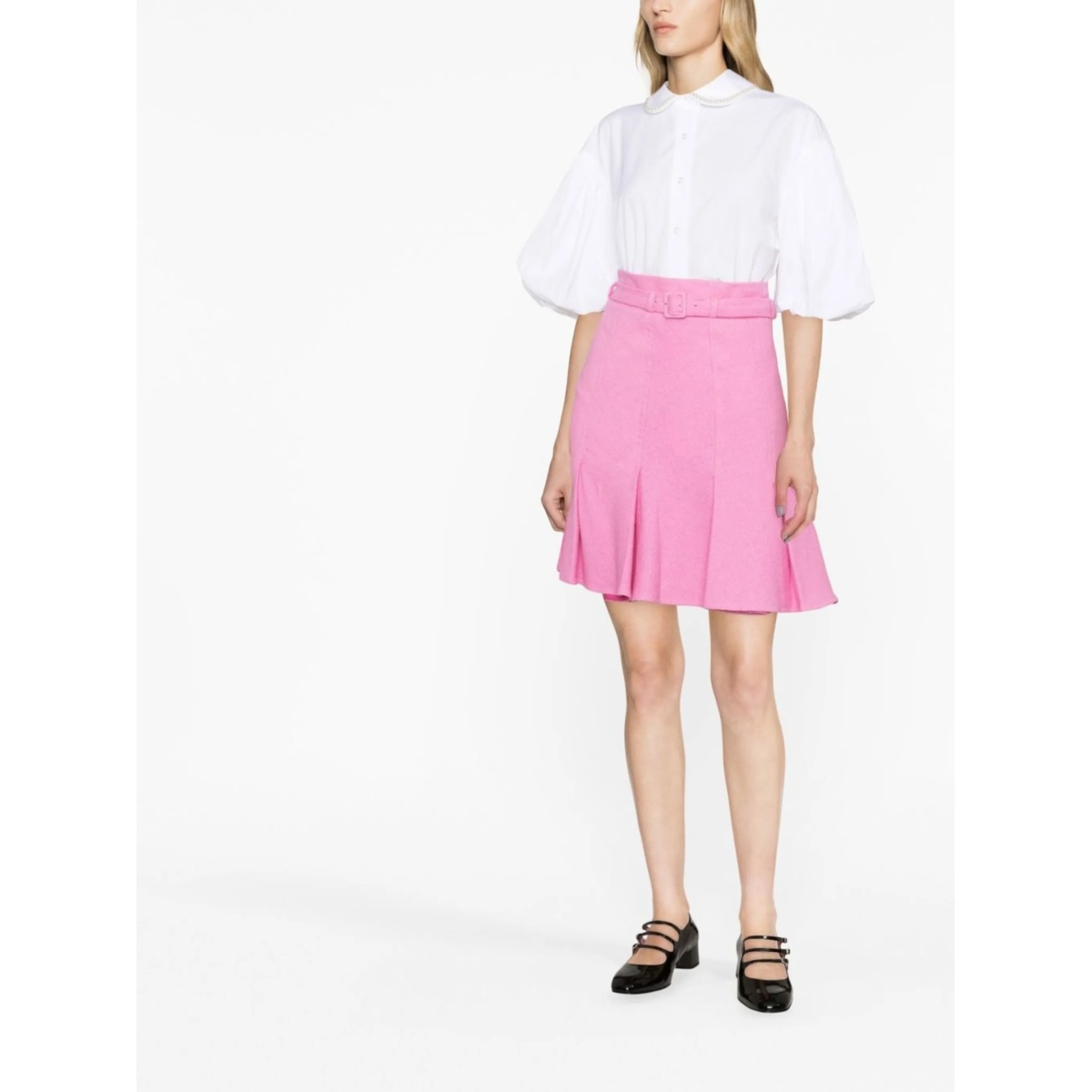 belted high-waisted skirt - Img 2