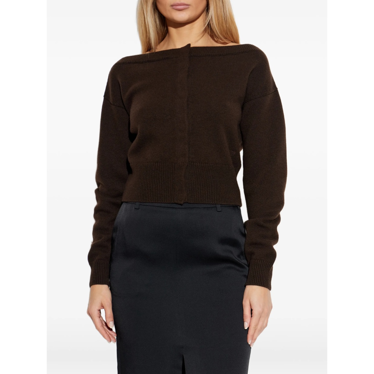 boat-neck cardigan - Img 3