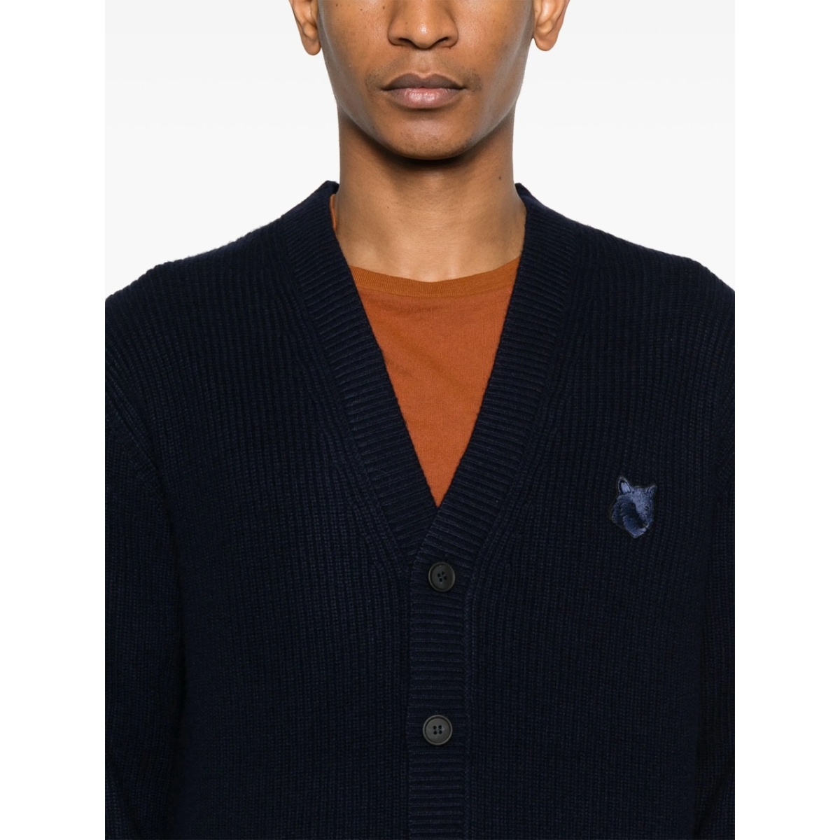 Bold Fox Head ribbed cardigan - Img 5