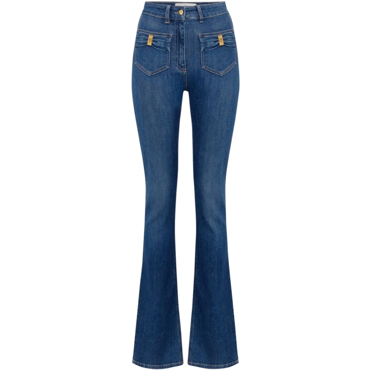 bow-detailing flared jeans