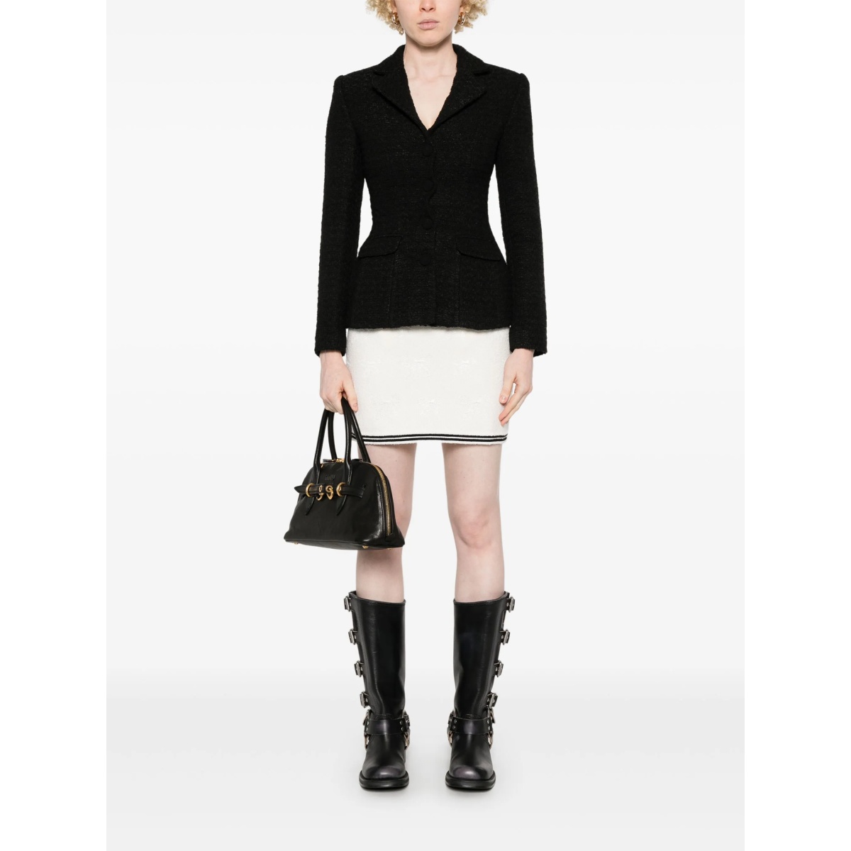 bow-jacquard mini skirt - Img 2