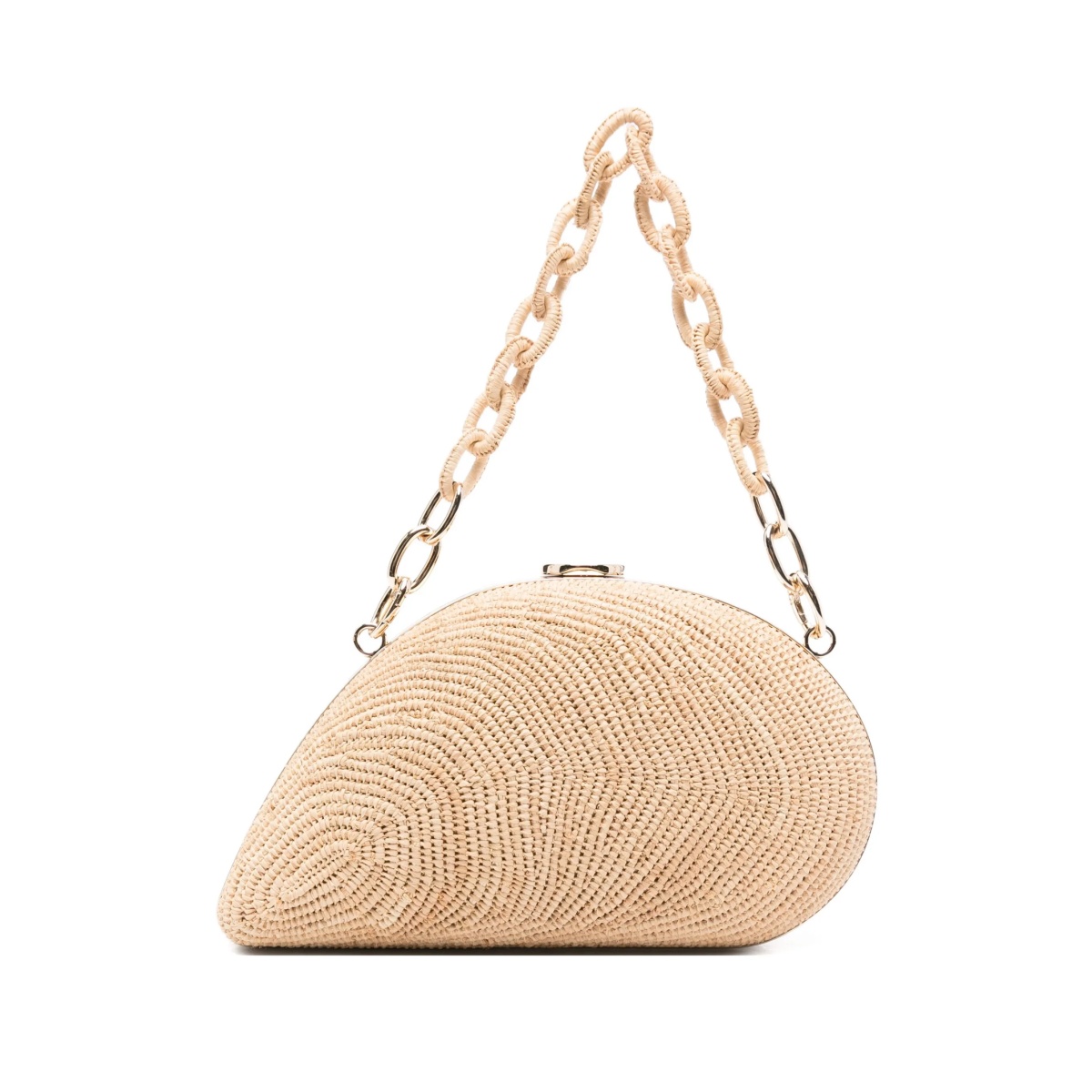 Bridget raffia chain clutch bag