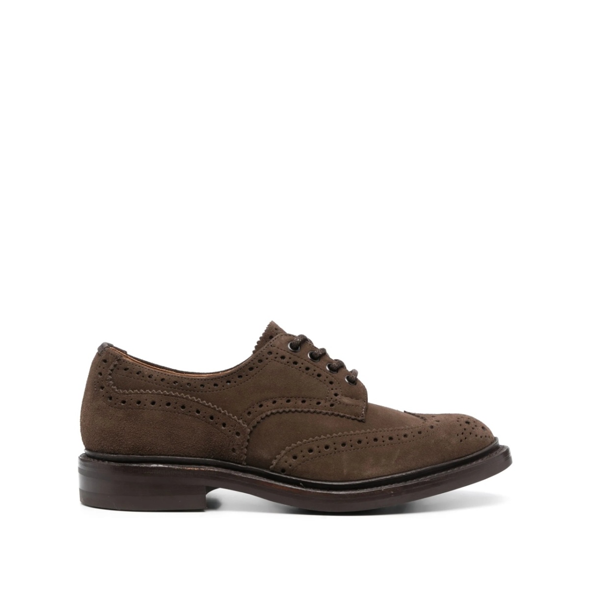 brogue-detail suede brogues