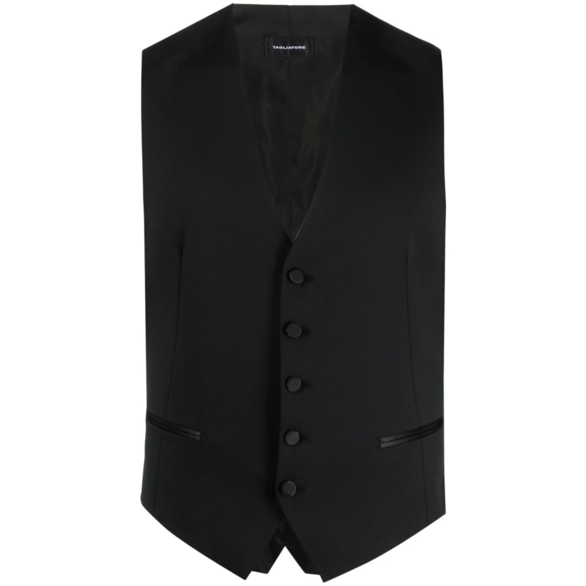 button-down cotton waistcoat