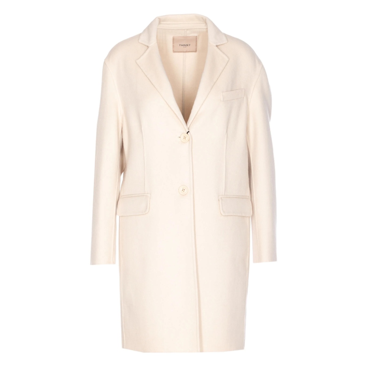 button-fastening single-breasted coat