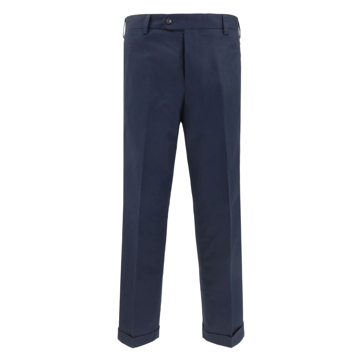 button-fastening turn-up trousers