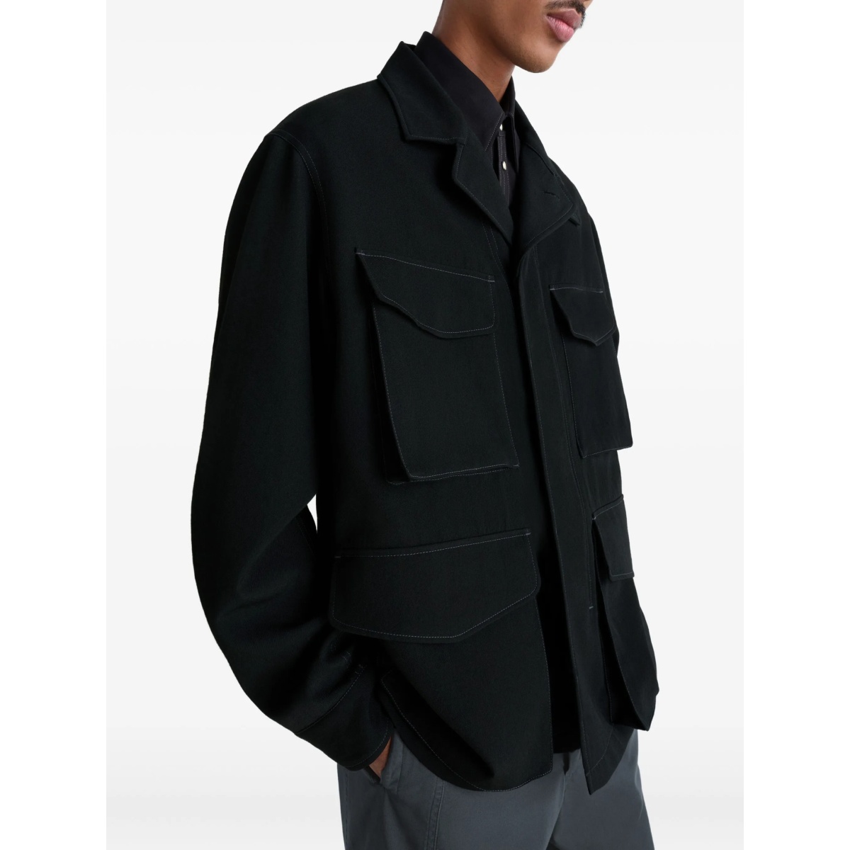 buttoned-cuff pocket overshirt - Img 4
