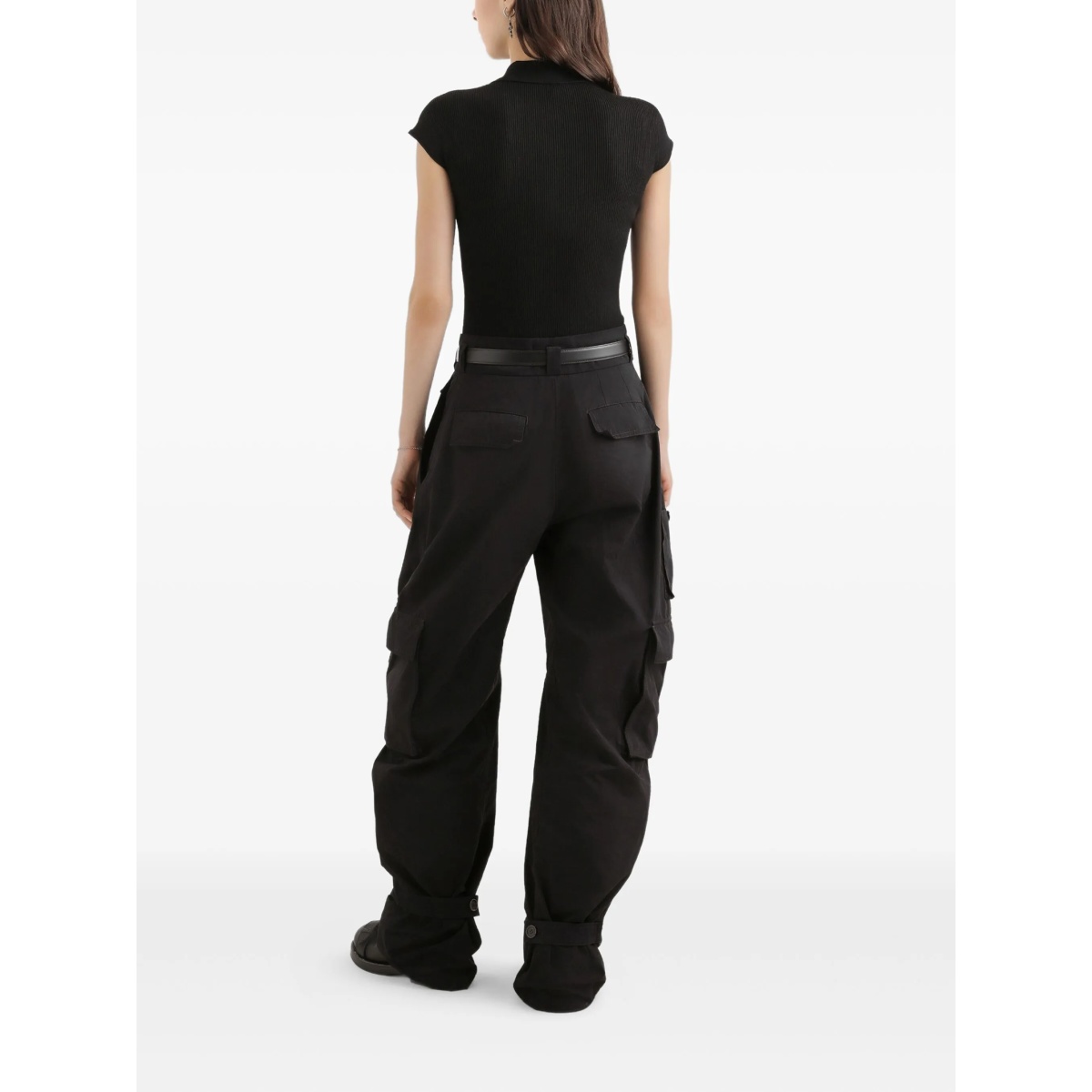 buttoned short-sleeve polo top - Img 3