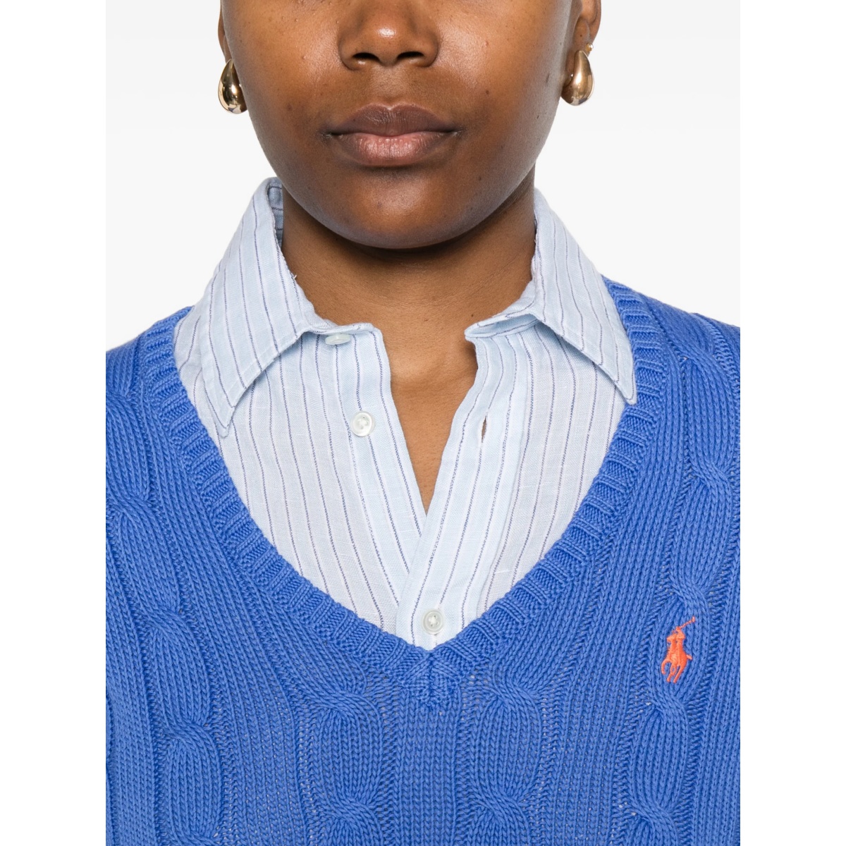 cable-knit V-neck sweater - Img 6