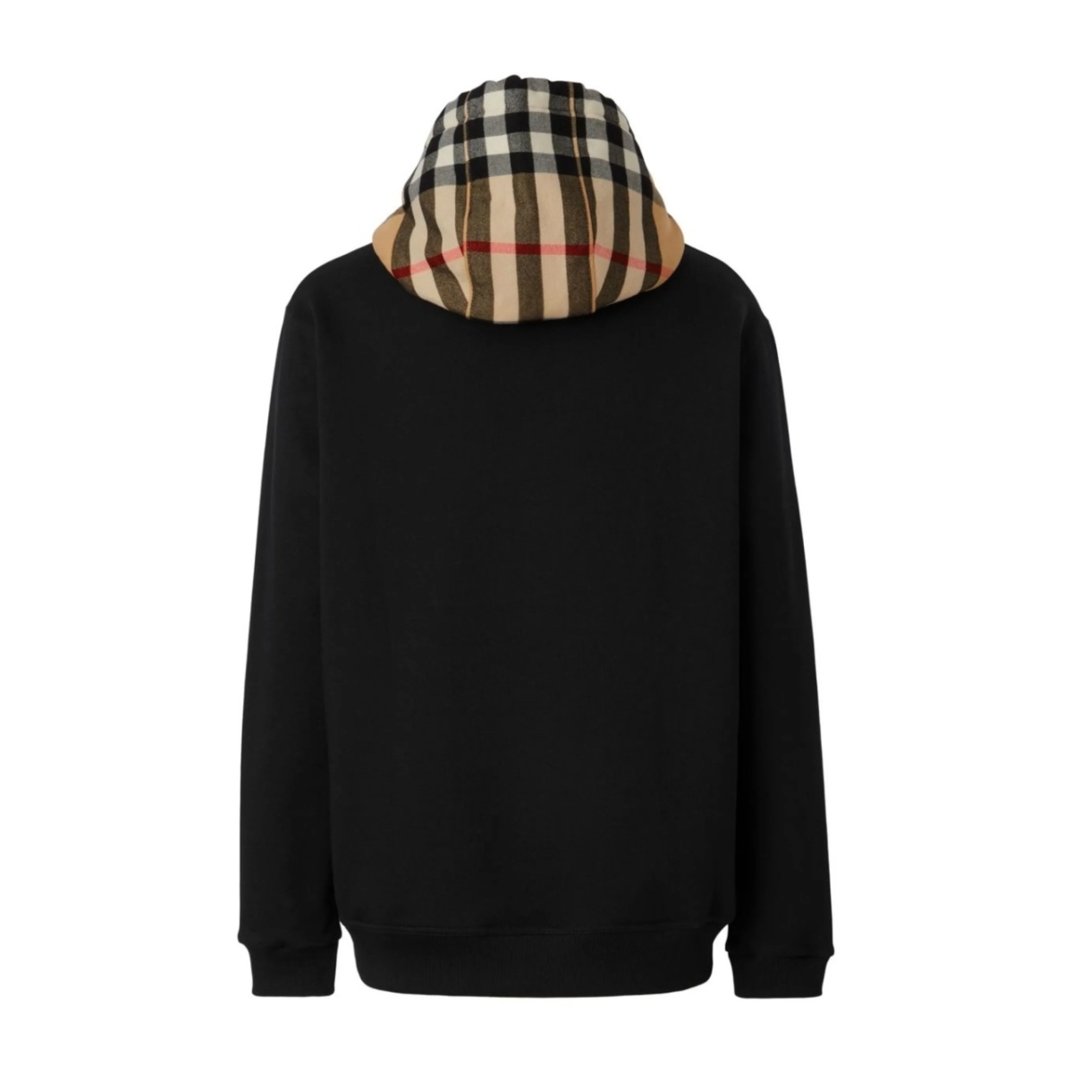 check-hood cotton hoodie - Img 2