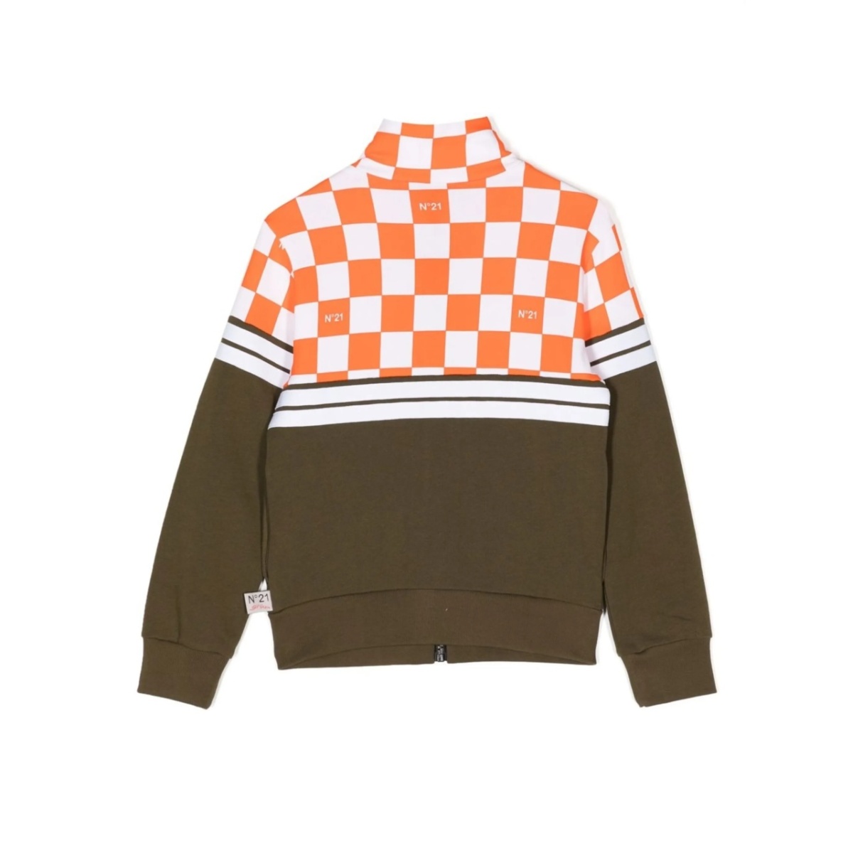 check-panelled zipped jacket - Img 2