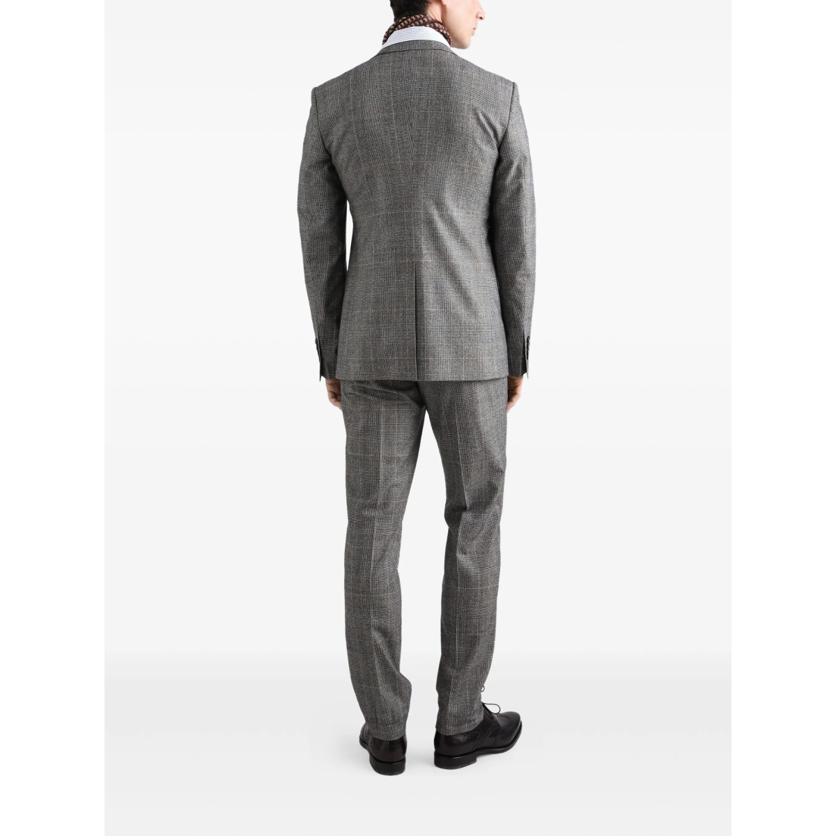 check-pattern three-piece suit - Img 3