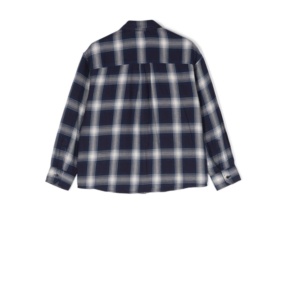 check-print cotton shirt - Img 2