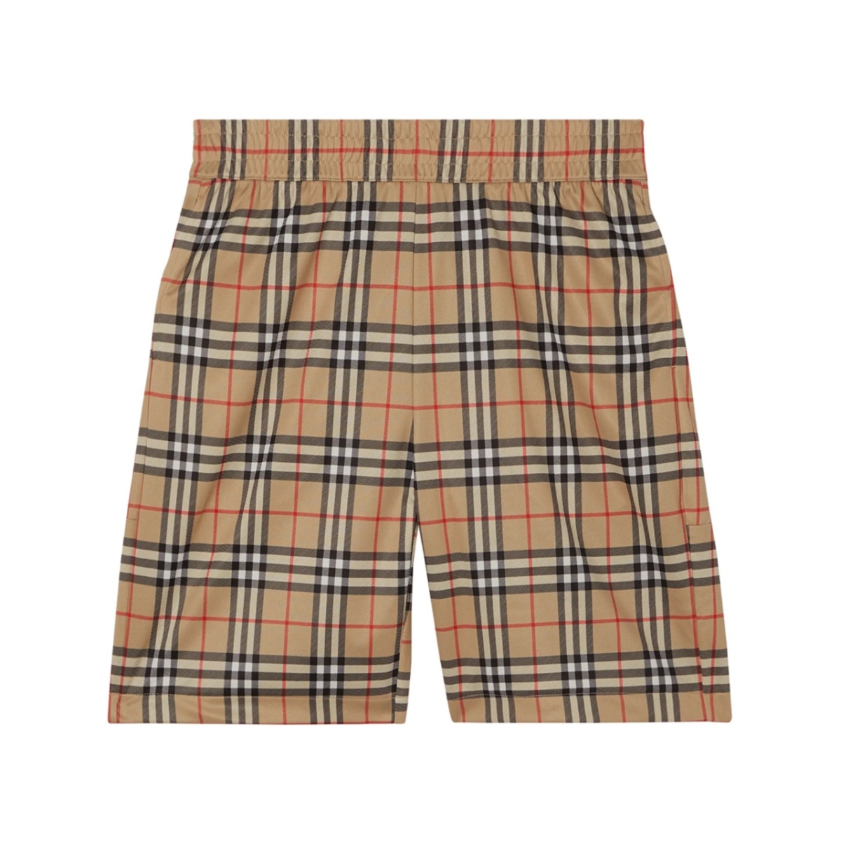 check-print shorts